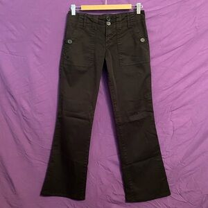 Sanctuary Black Wide-Leg Low Rise Jeans. 29.5” waist, 8” rise.